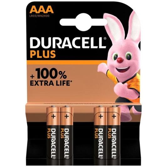 DURACELL - ALKALINE BATTERY PLUS POWER 100 AAA LR03 4 UNIT