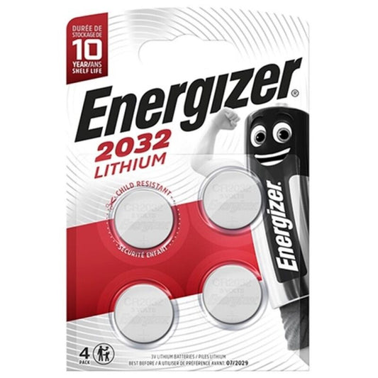 ENERGIZER - CR2032 3V LITHIUM BATTERY 4 UNITS