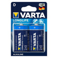 Varta - Longlife Potência Alcalina Bateria D Lr20 2 Unidade