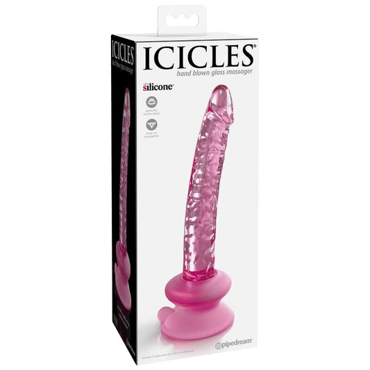 ICICLES - No. 86 VIBRADOR DE VIDRIO CON VENTOSA