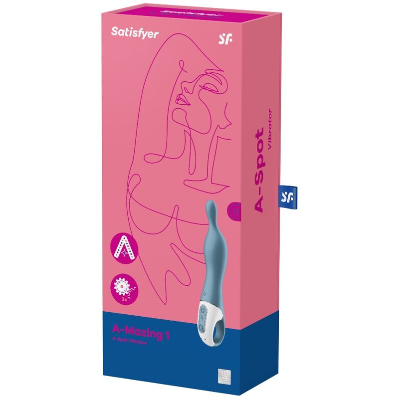 SATISFYER - AMAZING VIBRATOR 1 ASPOT BLUE