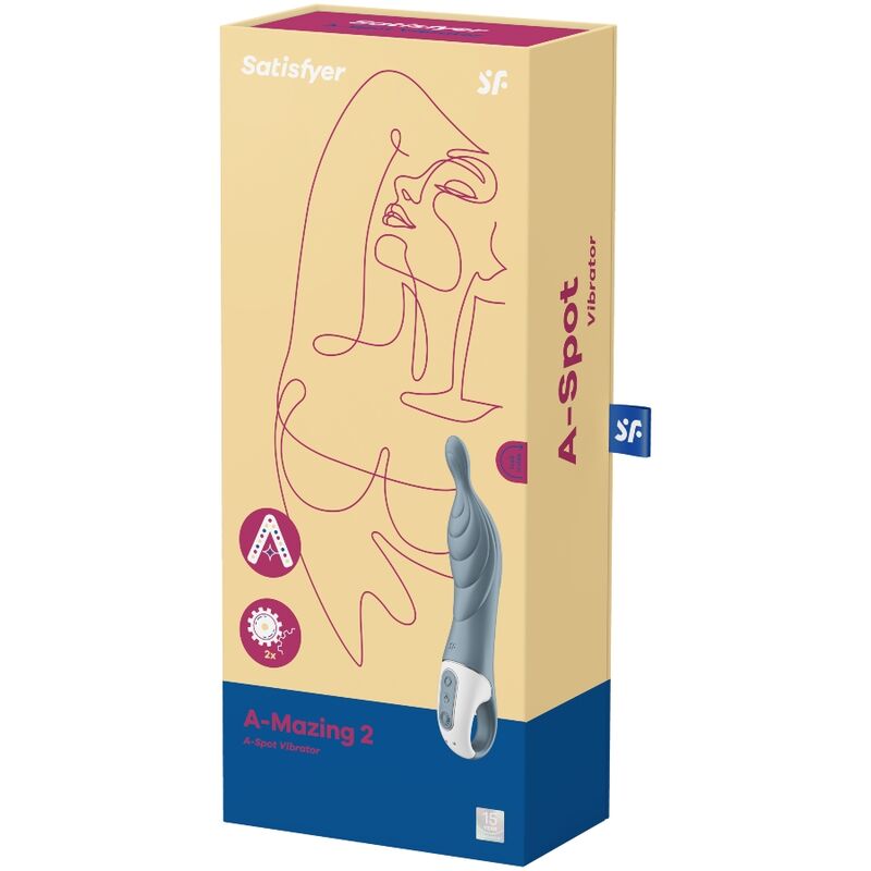 SATISFYER - AMAZING 2 SPOT VIBRATOR GRAY