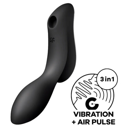 SATISFYER - CURVY TRINITY 2 AIR WRIST VIBRATOR BLACK