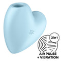 Satisfyer - Cutie Heart Estimulador de Pulso y Vibrador de Aire Azul