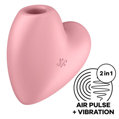 SATISFYER - CUTIE HEART PULSE STIMULATOR AND AIR VIBRATOR BLUE