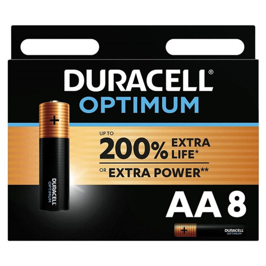 DURACELL - PILAS ALCALINAS OPTIMUM 200 AA LR6 (8 UNIDADES)