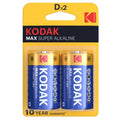 Kodak - Max D LR20 Alkaline Battery 2 Units