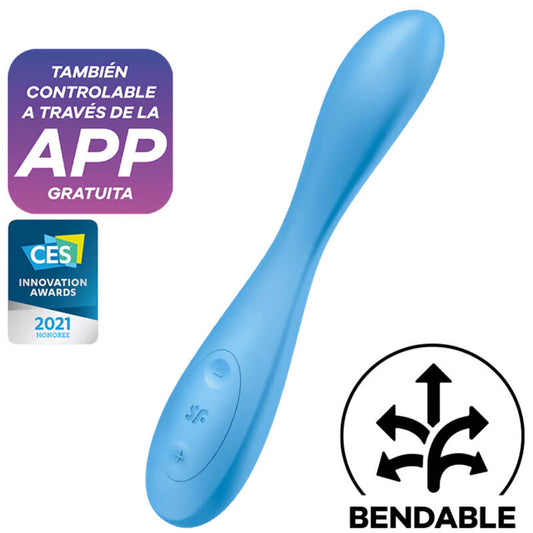 SATISFYER - G-SPOT FLEX 4+ BLUE MULTIVIBRATOR APP