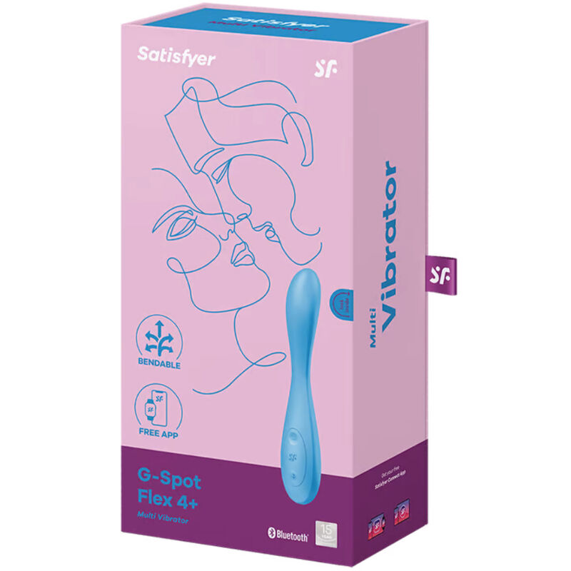 SATISFYER - G-SPOT FLEX 4+ BLUE MULTIVIBRATOR APP