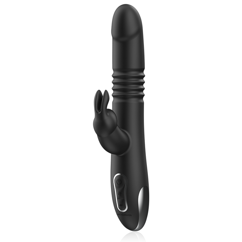 BLACK&SILVER - KENJI VIBRADOR RABBIT UP & DOWN + CONTROLO REMOTO WATCHME