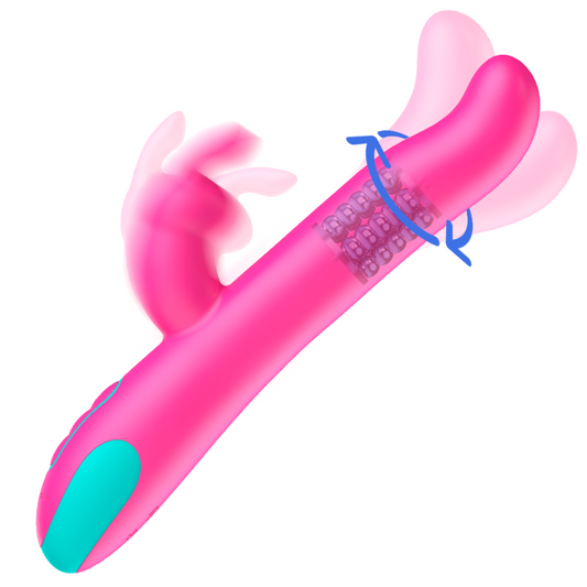 HAPPY LOKY - PLUTO RABBIT VIBRATOR AND ROTATOR WATCH WITH WIRELESS TECHNOLOGY COMPATIBLE
