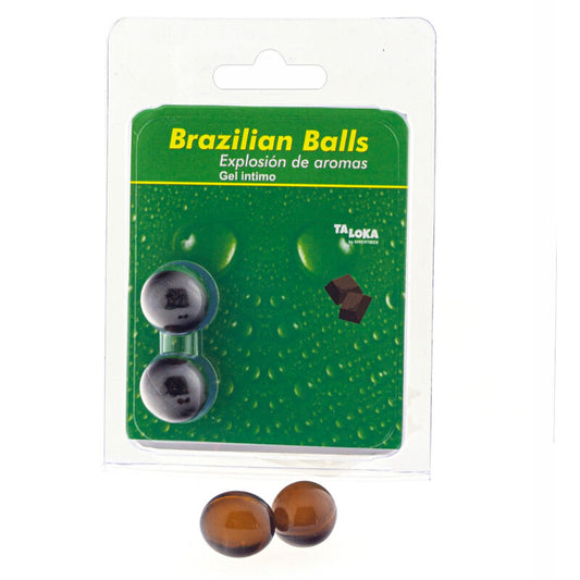 TALOKA - 2 BRAZILIAN INTIMATE CHOCOLATE GEL BALLS