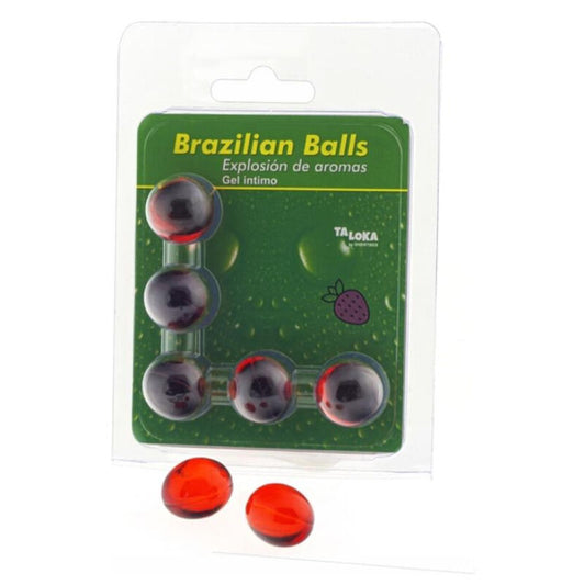 TALOKA - 5 BRAZILIAN STRAWBERRY INTIMATE GEL BALLS