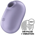 Satisfyer - Pro To Go 2 Estimulador E Vibrador De Pulso De Ar Duplo Violeta