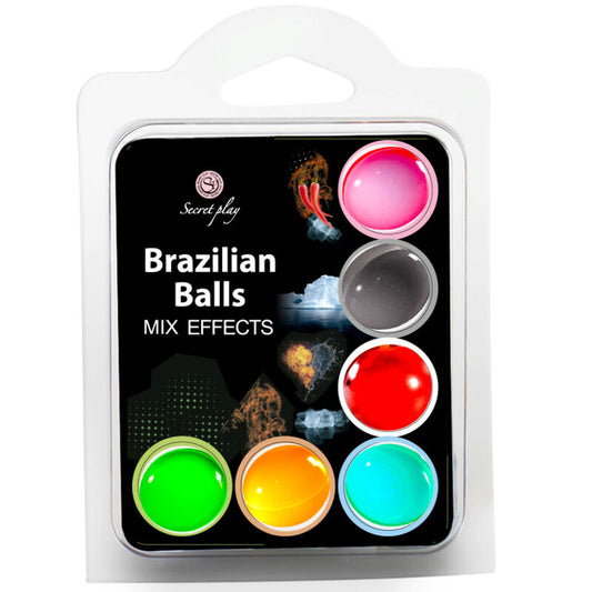 SECRET SET OF 6 BRAZILIAN MIXED EFFECT BALLS