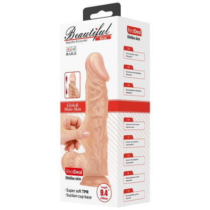 DANCE - BEAUTIFUL MEETING BURAQ FLEXIBLE REALISTIC DILDO 24 CM NATURAL