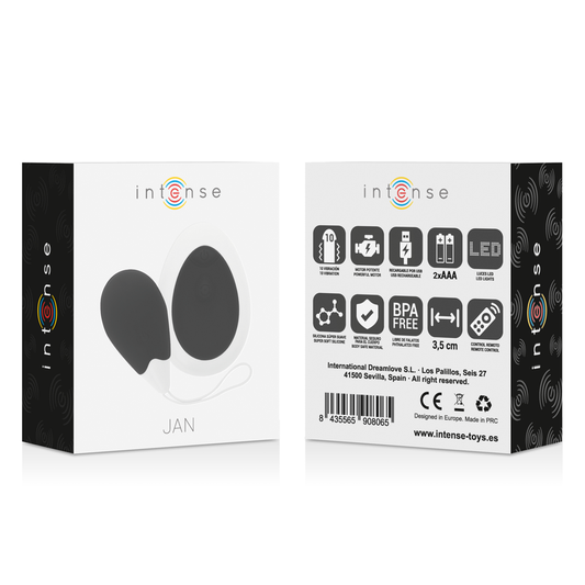 INTENSE - BLACK VIBRATING EGG REMOTE CONTROL JAN