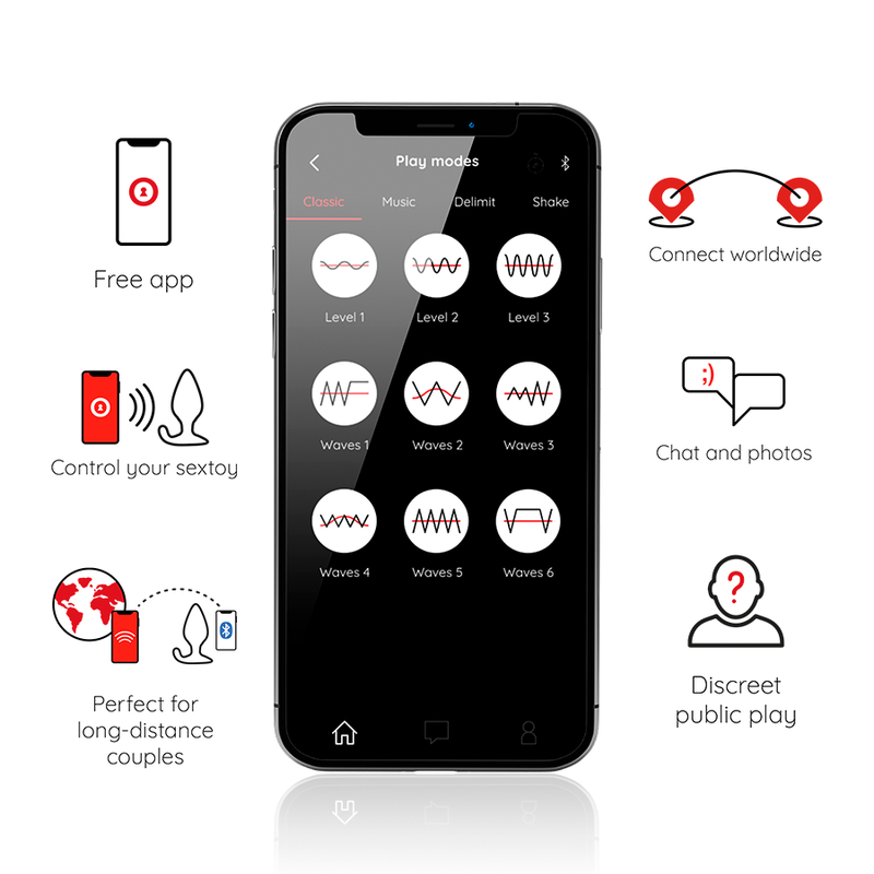 ONINDER - RIO VIBRANT ANAL PLUG BLACK - FREE APP