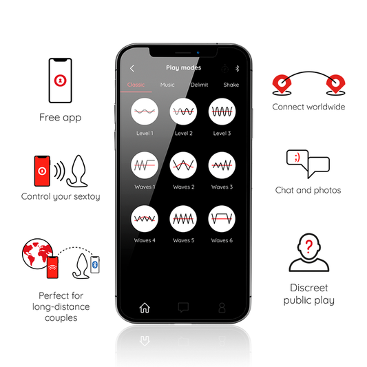 ONINDER - RIO VIBRANT ANAL PLUG BLACK - FREE APP