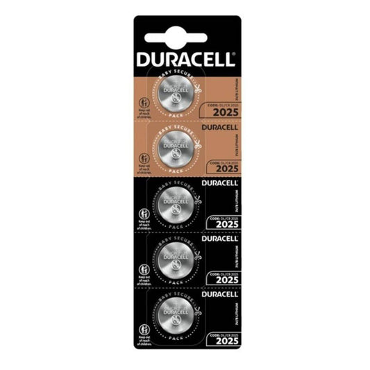 DURACELL - BATERÍA DE LITIO CR2025 3V 5 UNIDADES