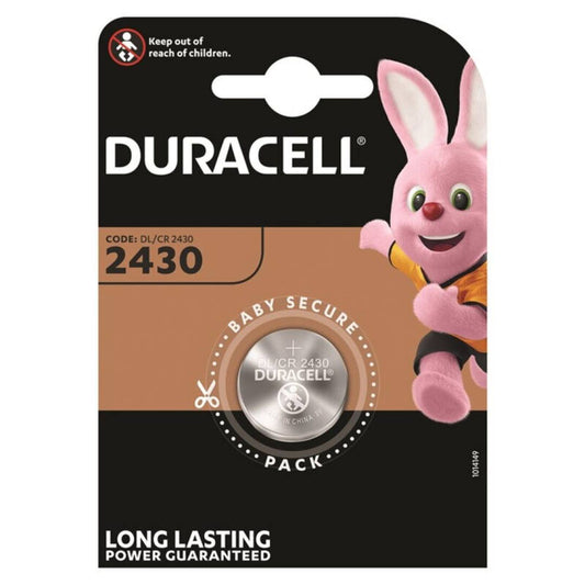DURACELL - BATERÍA DE LITIO CR2430 3V 1 UNIDAD