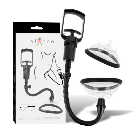 INTENSE - MANUAL VAGINAL PUMP WITH TWO INTERCHANGEABLE CUPS