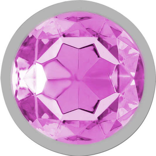 INTENSE - PINK CRYSTAL ALUMINUM METAL BUTT PLUG SIZE S