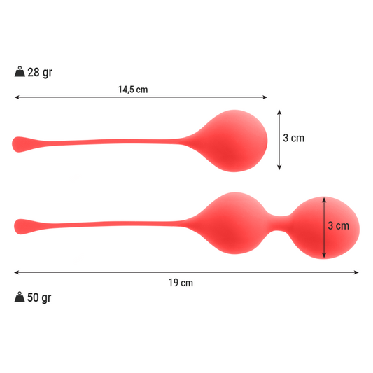 INTENSO - PAQUETE DE BOLAS KEGEL KENDALL ROJAS