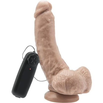 GET REAL - 20.5 CM DILDO WITH BALLS VIBRATING SKIN