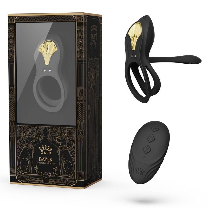 ZALO - BAYEK BLACK VIBRATING COUPLE RING