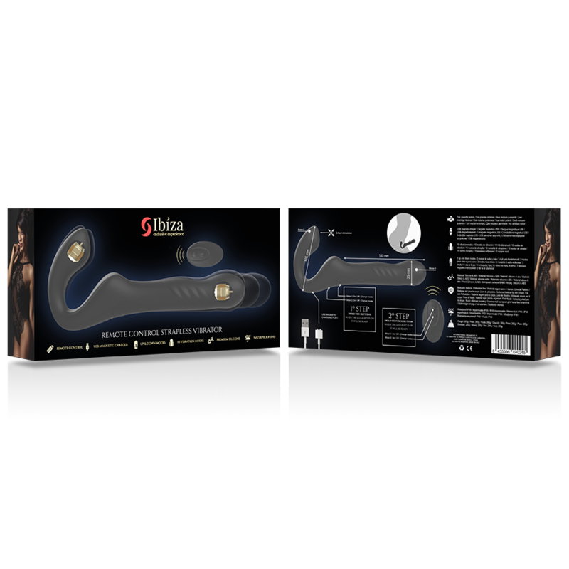 IBIZA - VIBRADOR SEM ALAS DE CONTROLE REMOTO UP & DOWN