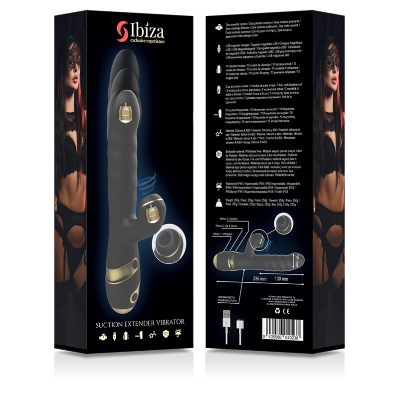 IBIZA - PARA CIMA E PARA BAIXO + VIBRADOR + SUCÇÃO DE CLITÓRIS