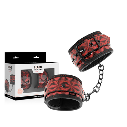 BEGME - PREMIUM RED EDITION NEOPRENE LINING HANDCUFFS