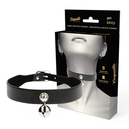 COQUETTE CHIC DESIRE - VEGAN LEATHER NECKLACE WOMEN RATTLE ACCESSORY