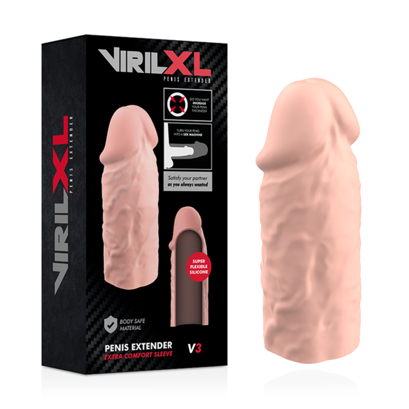 VIRILXL - EXTENSIÓN DE PENE NATURAL DE SILICONA LÍQUIDA V3