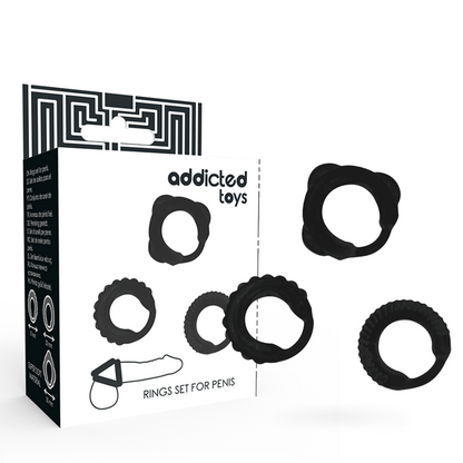 ADDICTED TOYS - C-RING SET - BLACK