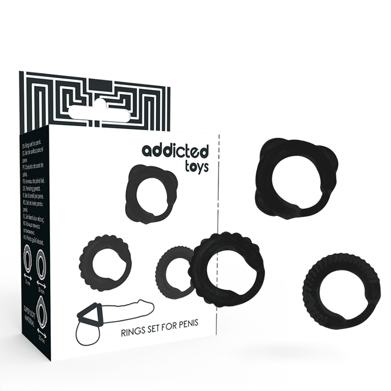 ADDICTED TOYS - C-RING SET - BLACK