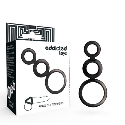 ADDICTED TOYS - RING SET - FOR PENIS - SMOKE