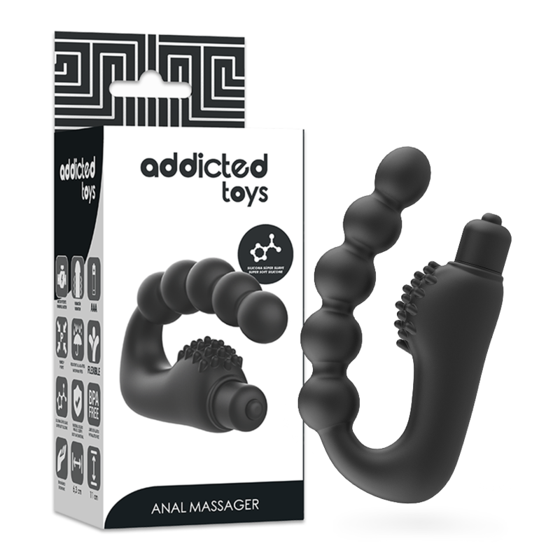 ADDICTED TOYS - MASAJEADOR ANAL PROTÉSICO CON VIBRACIÓN