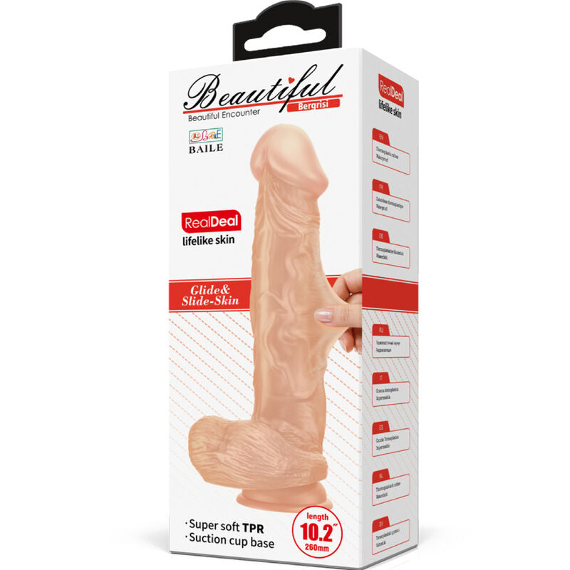 BAILE - BELO ENCONTRO BERGRISI DILDO REALISTA FLEXIBLE 26 CM NATURAL