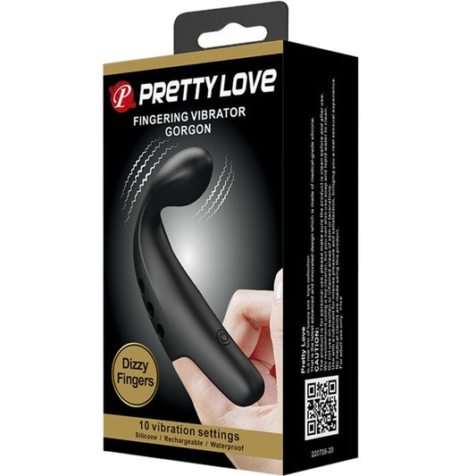 PRETTY LOVE - BLACK GORGONA VIBRATOR THIMBLE