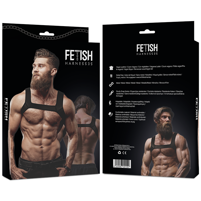 ATTITUDE SUBMISSIVE FETISH - NEOPRENE CHEST HARNESS FOR MEN SIZE L