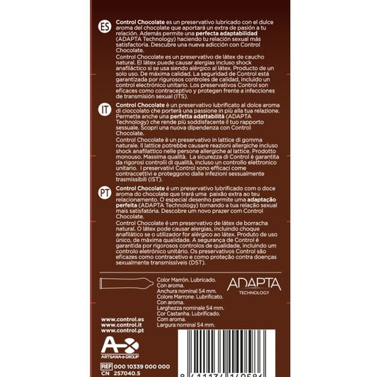 CONTROL - CHOCOLATE CONDOMS ADAPT 12 UNITS