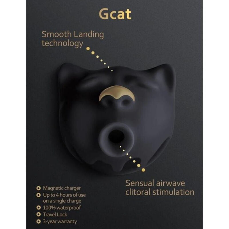 G-VIBE - GCAT MYSTIC SUCKER DE CLITÓRIS PRETO