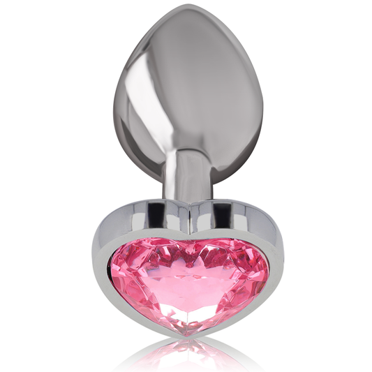 INTENSE - PINK HEART ALUMINUM METAL BUTT PLUG SIZE G