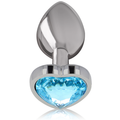 Intense - Plug Anal De Alumínio Metal Corao Azul Tamanho L