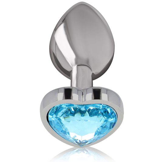 INTENSE - ALUMINUM BUTT PLUG METAL BLUE HEART SIZE G