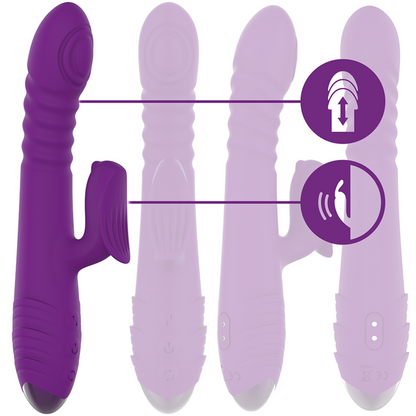INTENSE - IGGY UP &amp; DOWN VIBRADOR MULTIFUNCIÓN RECARGABLE CON ESTIMULADOR DE CLÍTORIS MORADO