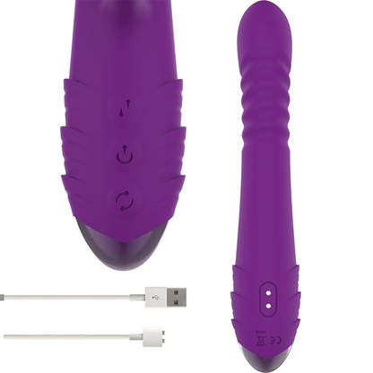 INTENSE - IGGY UP &amp; DOWN VIBRADOR MULTIFUNCIÓN RECARGABLE CON ESTIMULADOR DE CLÍTORIS MORADO
