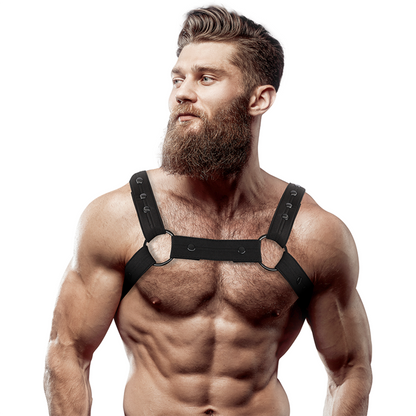 FETISH SUBMISSIVE ATTITUDE - ADJUSTABLE NEOPRENE SPORT HARNESS FOR MEN
